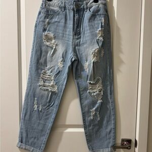 SHEIN Light Blue Denim Jeans